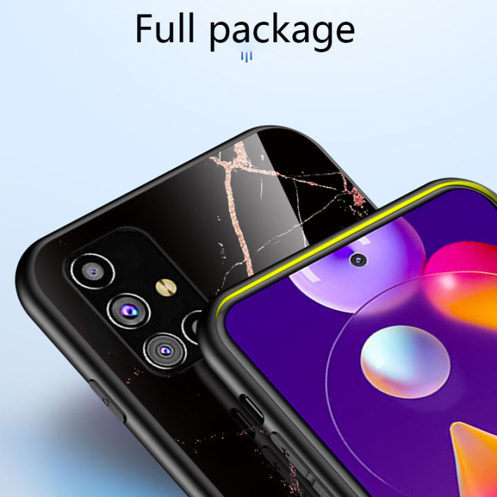 Biruiqu%20For%20Samsung%20Galaxy%20M31s%20Shockproof%20Fashion%20Marble%20Tempered%20Glass%20Back%20Case%20Cover%20-%20Image%207