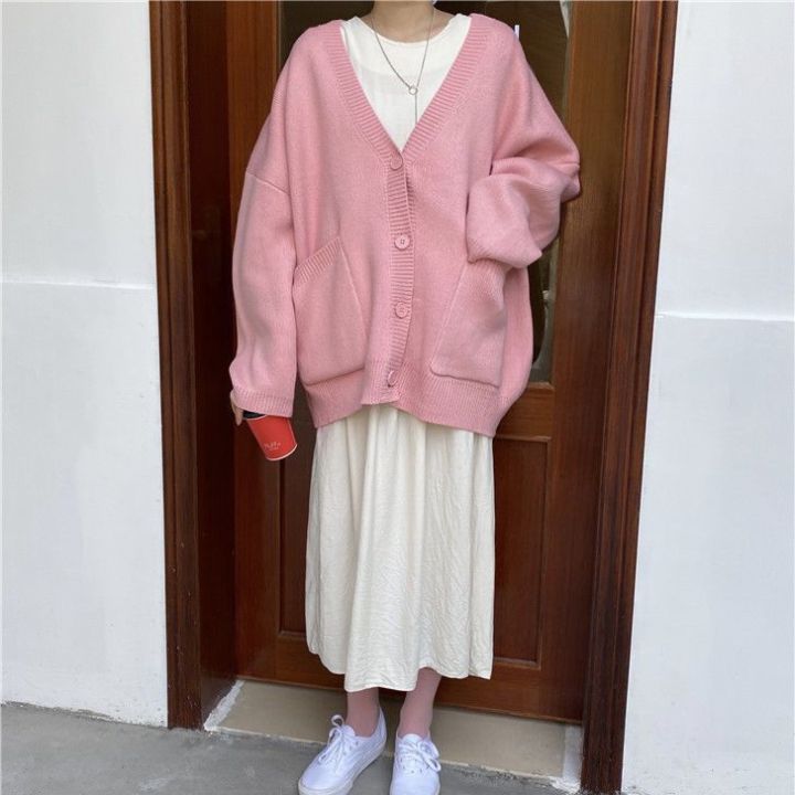 Autumn%20and%20Winter%20New%20Lazy%20Wind%20Sweet%20Gentle%20Sweater%20Female%20Student%20Korean%20Style%20Loose%20Thick%20Knitted%20Cardigan%20Top%20Coat%20-%20Image%208