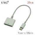 Dock 30-Pin Female To Usb-C Usb 3.1 Usb 8pin Type C Male Short Charging Date Cable For Mac Onplus. 