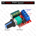 DC 4V-35V 5A 90W PWM DC Motor Speed Controller Module Speed Regulator Control Adjust Board Switch 6V 12V 24V PN35. 