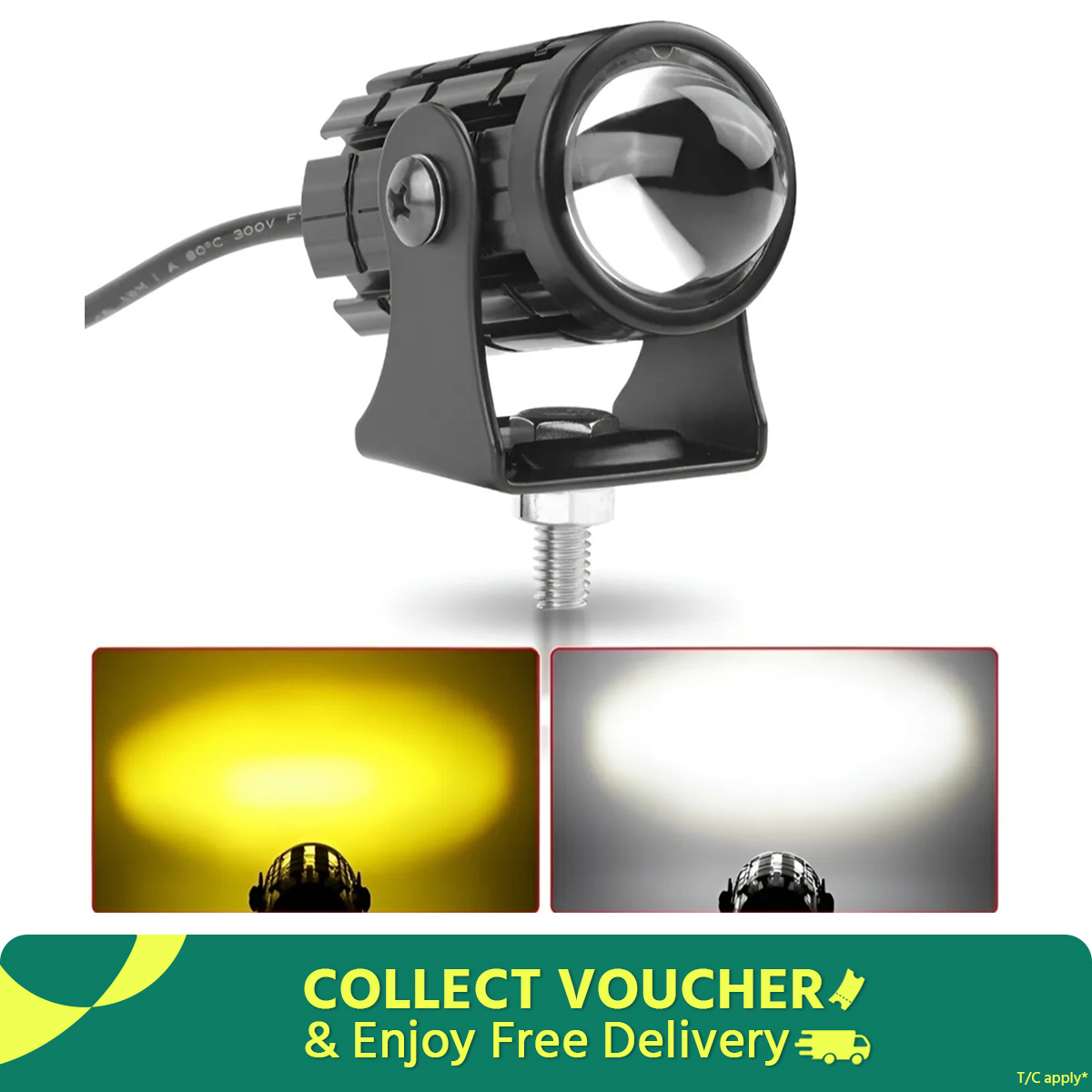 Original New Premium Quality Bike Or Car Mini Driving Fog Light Two Colour 1 Pcs