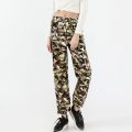 Women Girls PU Leather Metallic Pants Shiny Holographic Flare Pants Bodycon Elastic Waist Bell Bottom Trousers Clubwear. 