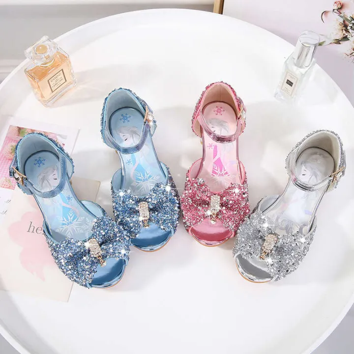 High%20Heels%202024%20Summer%20New%20Girls'%20Sandals%20Elsa%20Little%20Princess%20Children's%20Crystal%20Shoes%20-%20Image%204