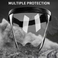 Transparent Full Faceshield Reusable Dustproof Anti-fog Mask HD Safety Glasses Kitchen Protection Anti-splash Mask With Filters. 