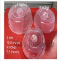 3 Pieces 3 Size MICROWAVE FOOD COVER / Plate Cover Splatter Guard Non Stick Plastic Clear Dish Lid.