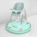 Multi Functional Babies and Toddlers Folding Portable Dining High Chair For Feeding with Wheels/3-in-1 Portable Highchair,Baby High Chair, Baby Feeding Chair with Tray，baby Height Adjustable High Chair(BS-9001C). 