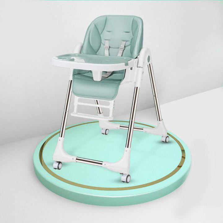 Multi Functional Babies and Toddlers Folding Portable Dining High Chair For Feeding with Wheels/3-in-1 Portable Highchair,Baby High Chair, Baby Feeding Chair with Tray，baby Height Adjustable High Chair(BS-9001C)