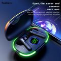 Fashions Wireless 5.3 Bluetooth Gaming Headset Low Latency Breathing Light Headphone with LED Power Display for iPhone Samsung Huawei.