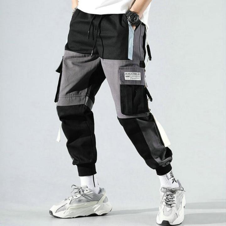 Embroidery Japanese Style Male Trousers Sweatpants Streetwear Men Pants Joggers Track Casual Cargo Hop Sweat Pants
