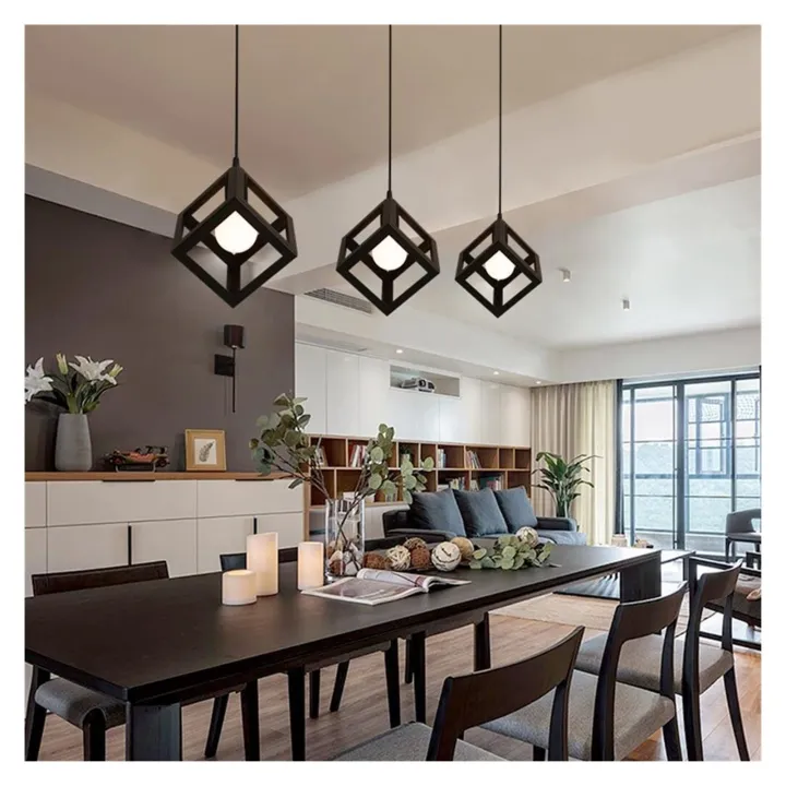 Modern%20Iron%20Ceiling%20Pendant%20Lamp%20Shade%20Black%20Square%20Shape%20(Bulb%20not%20Included)%201Pcs%20-%20Image%204