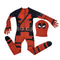 Superhero Deadpool Costume Halloween Cosplay Jumpsuit Boys Fantasy Movie Character Mask Tights with and Bag Holiday Set.