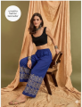 Fashion Trend Soft China Linen Fabrics Print Plazzo For Woman.