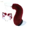 Wolf Ears and Tail Set Costume Accessories with Adjustable Belt Gift Fancy Dress Headpiece.