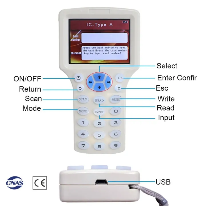 RFID Copier Duplicator ID 125KHz NFC Reader Writer IC 13.56MHz Encrypted Programmer USB Type For Copy UID Card And Tag 1PCS