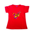 Half Sleeve T-Shirt for Gis Red Butterfly. 