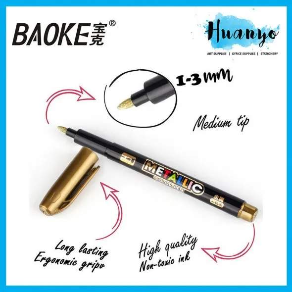 Baoke%20Metallic%20Colour%20Multi%20Surface%20Paint%20Marker%20Pen%20Wallet%20Set%20of%208%20Color%20-%20Image%202