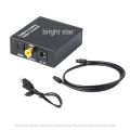 Protable 3.5mm AUX Jack Coaxial Optical Digital Fiber to Analog Audio Converter Optical Coax AUX RCA L/R Converter SPDIF Digital Audio Decoder Amplifier. 