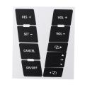 Radio Climate Headlight Window Switch Button Repair Decal Sticker For VW Touareg. 