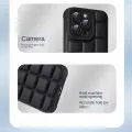3 in 1 Itel S23 Square grid phone case For itel S 23 S2 3 Camera Protection Phone Case andCeramic frosted soft film and Lens protective film. 
