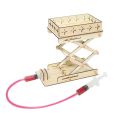 DIY Hydraulic Lift Table Model Kit Electric Wooden Science Experiments Toys for Children Educational Handmade Assemble Toys. 