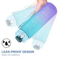 900ML Sports Water Bottle with Time Marker Leak-proof Cup Motivational Portable Water bottle for Outdoor Sport Fitness BPA FreeBasketball.
