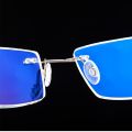 Rimless Computer Eyewear Men Anti Blue Light Glasses Women Gaming Eyeglasses Metal Frame UV400 Optical Fold Eyewear. 