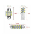 LI 20 Pieces Interior LED Lights Bulb Kit DC12V 3W 150LM 6500K High Brightness LED Bulbs T10 31MM 42MM Interior Replacement Lights For Dome Lights Map Lights. 