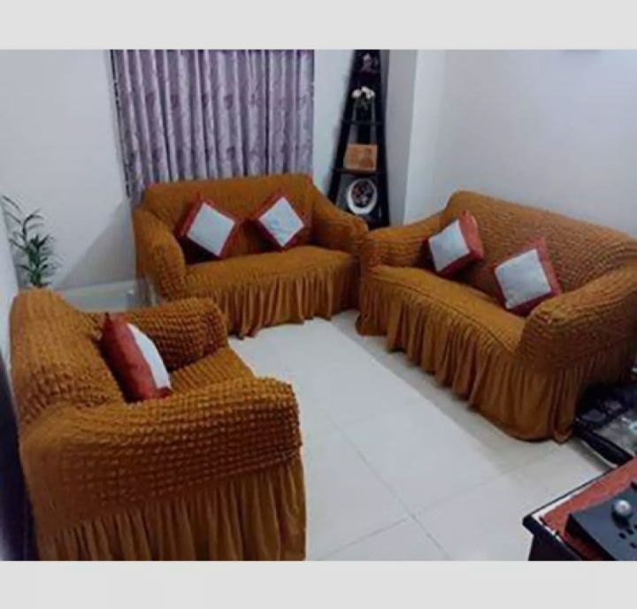 2+2+1=5 Seat French Lace Spandex Elastic Stretch Solid Color Sofa Cover.made by tourkey