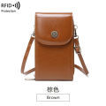 Panyin Leather Goods 2024 Spring Summer New RFID Small, Lightweight and Simple Oil Wax Mobile Phone Bag Versatile Women's Shoulder Bag. 
