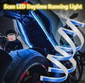 Car RED LED 45cm Daytime Running Light Flexible Strip Waterproof Flashing Yellow 12V 2PCS. 