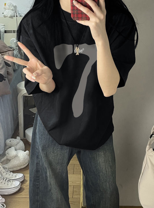 plus Size Women's Cotton round Neck Short Sleeve Printing T T-shirt Women's Summer Casual Loose Couple Top Clothes