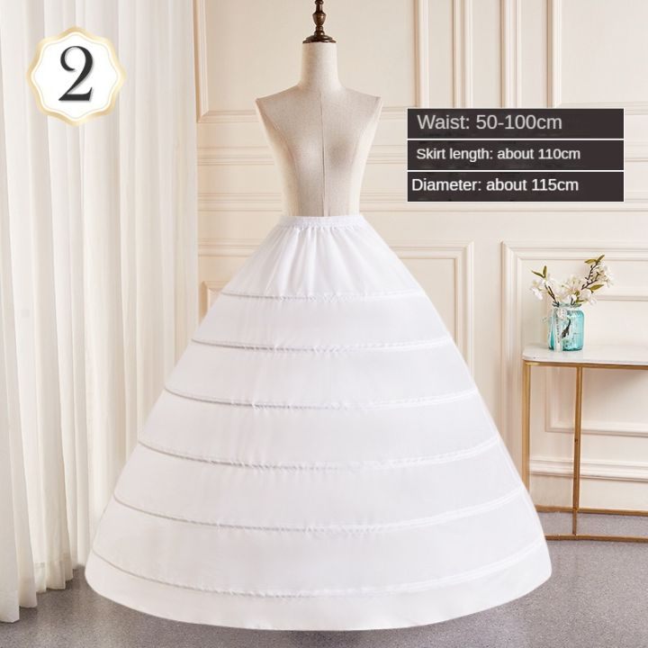 6-Hoops%20Underskirt%20Women%20Petticoat%20Wedding%20Dress%20Pleated%20Crinoline%20White%20a%20Line%C2%A0Floor%20Length%20Under%20Skirt%20Cancan%20Pettidresses%20-%20Image%203