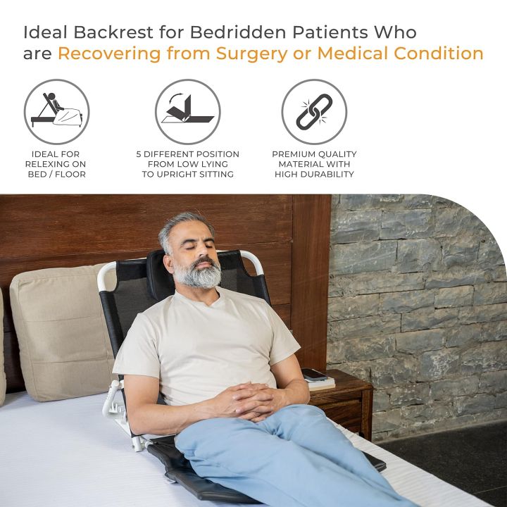 Adjustable Hospital Back Rest for Use on Bed, Back Support for Patient ...