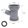 3/1PCS Kitchen Sink Drain Pipe Adapter Y Shaped Basin Sewer Branch Connector Water Drains Pipe Joint Thread Hose Connectors. 