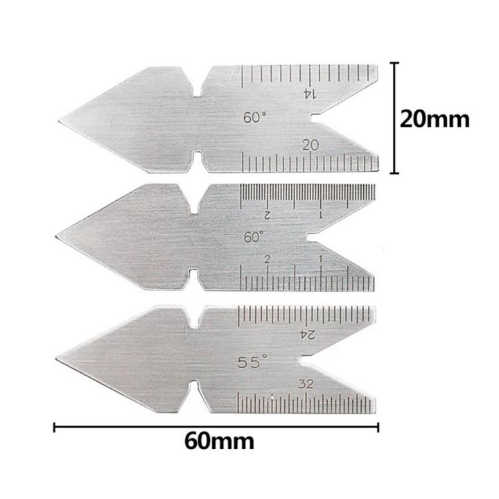 3pcs thread gauge center gauge measure 55 ° 60 °angle degrees template Inch Metric screw pitch tool measure test detecting tool