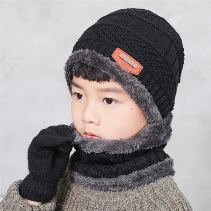 Men's%20Binij%20Fleece%20Wool%20Liner%20Thick%20Hat%20Scarf%20Set%20-%20Image%204