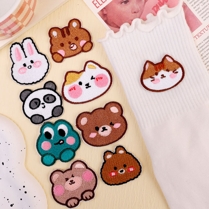 Cartoon Small Animal Embroidery Patch Cloth Stickers Clothes Bags Self-adhesive Cloth