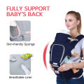 3 In 1 Baby Newborn Infant Baby Carrier Ergonomic Wrap Sling Waist Stool - Blue. 