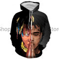 2023 New Fashion RAPPER Juice Wrld 3D Print Hoodie Men Cool Kids Hoody Sweatshirt Casual Long Sleeve Hooded Top Boys Hoodies. 