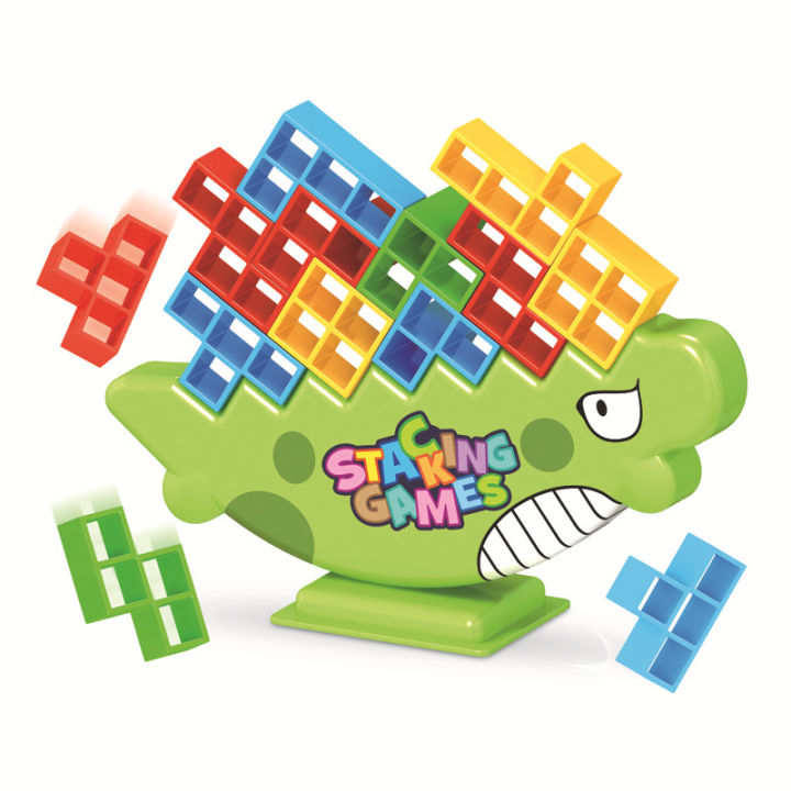 Puzzle Tetra Tower Game Fun Balance Stacking Building Blocks Board Game for Kids Adults Friends Team Family Kid Desktop Toy Luhuai CVC