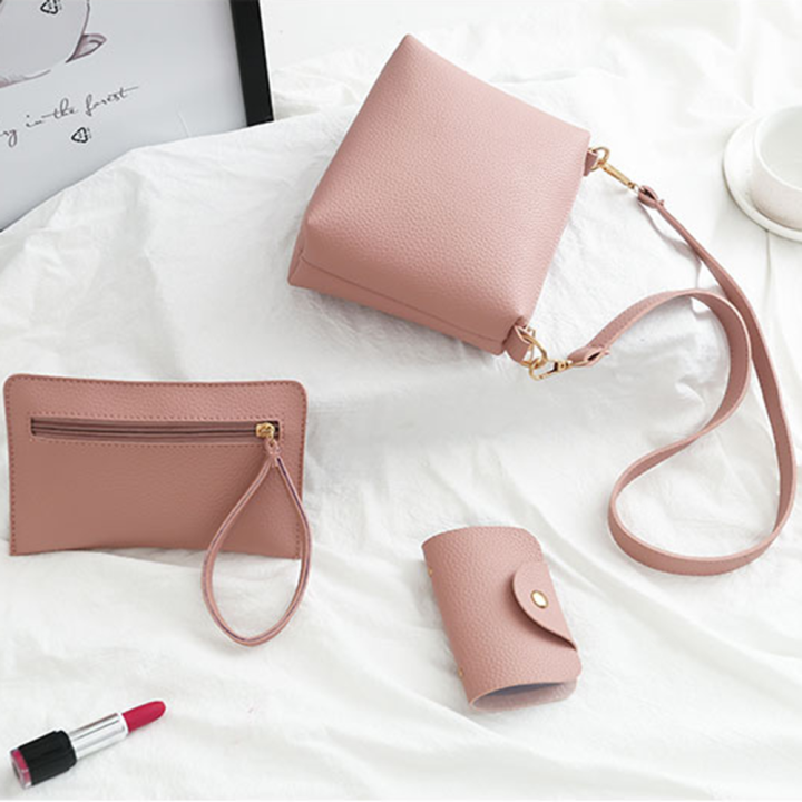 4Pcs/set%20Messenger%20Bags%20Key%20Bag%20Set%20Women%20Wallets%20Handbag%20Purse%20Set%20Handbag%20Set%20Soft%20Solid%20Color%20Shoulder%20Bag%20-%20Image%206