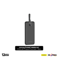 Foneng (PX106) 10000mah 22.5w Fast Charging Portable Power Bank with Built-In 3 Cables- Black.