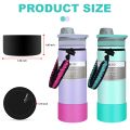 ⭐ Tumbler Accessories 530ml/750ml Tyeso Silicone Boot with Paracord Handle for Tumbler Tyeso Accessories Set, Silicone Protector for Tumbler Anti-Slip Bottom Sleeve Cover & Paracord Rope Water Bottle Handle Set for Tyeso and Other Wide Mouth Bottles. 