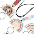 Teacher Lanyards for ID Badges and Keys Keychain Cute Silicone Beaded Lanyard for Doctor Employees Students Women.