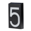 Solar Powered 0-9 LED Light House Address Number Street Road Doorplate Wall Lamp.