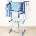 Cloth Hanger Rack With Double Pole-Stand - 3 Tier. 