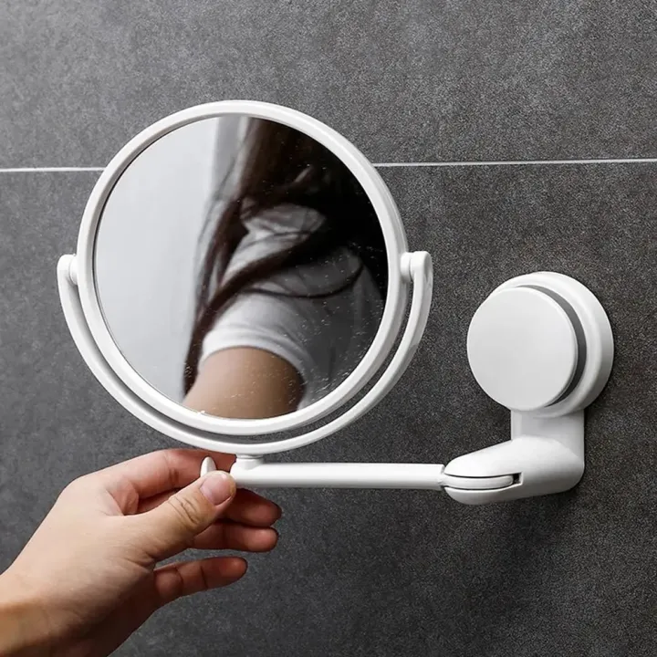 360%C2%B0%20Swivel%20Folding%20Cosmetic%20Mirror%20No%20Punch%20Magnifying%20Mirror%20Bathroom%20Mirror%20Wall%20Mounted%20Shaving%20Mirror%20HD%20Cosmetic%20Mirror%20-%20Image%203