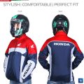 Honda Branded Design Reflective Slim Fit Windbreaker Jacket Moderate Water Resistant and Stylish for Riding 1 Piece.