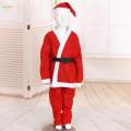 Children Santa Claus Costume Dress up with Hat for Festive New Year Carnival Years Old Boy. 
