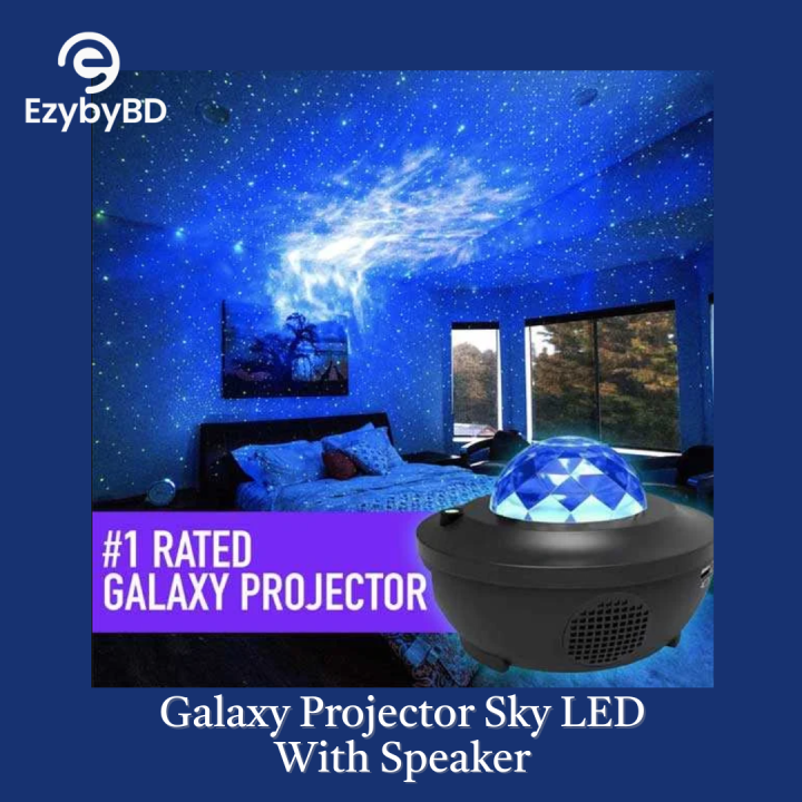 Galaxy Projector Sky LED with Bluetooth Music Speaker - Ezybybd